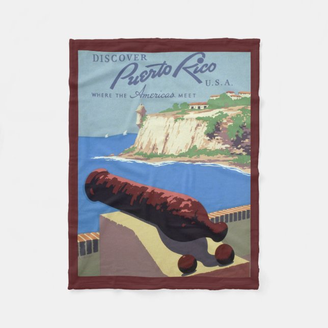 Visit El Morro Fortress, Puerto Rico, Old San Juan Fleece Blanket (Front)