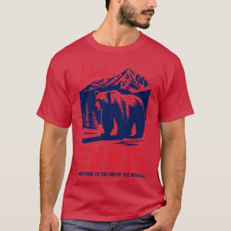 Visit Ennis Alaska Original Faded Style Design T-Shirt