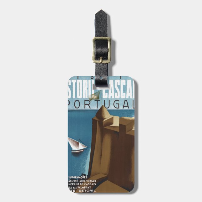Visit Estoril Cascais Portugal Luggage Tag (Front Vertical)