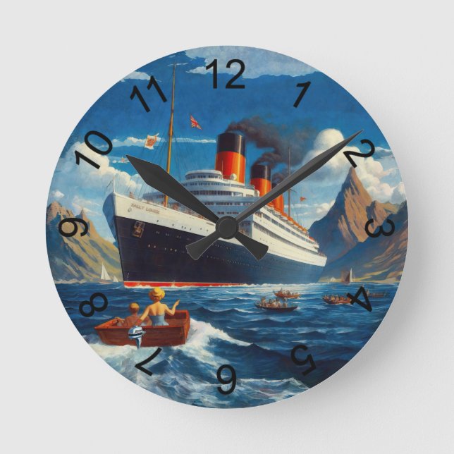 Visit Far-Off Lands Round Clock (Front)