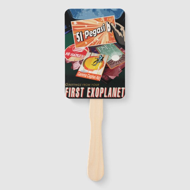 Visit First Exoplanet Found Outside Solar System  Hand Fan (Front)