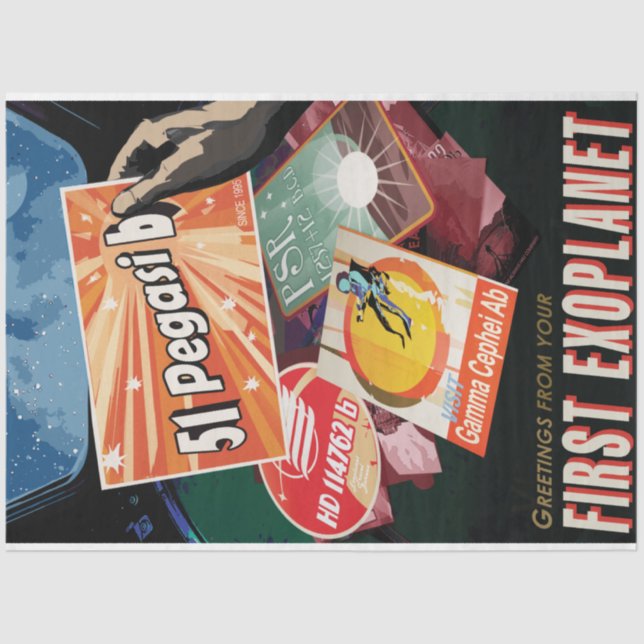 Visit First Exoplanet Found Outside Solar System  Tissue Paper (Front)