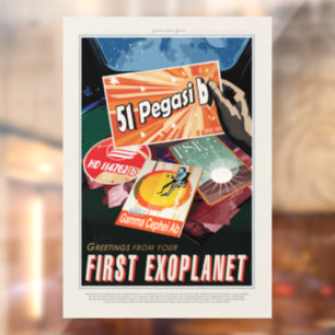 Visit First Exoplanet Found Outside Solar System  Window Cling
