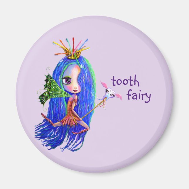 Visit From the Tooth Fairy Crown Cute Magnet (Front)