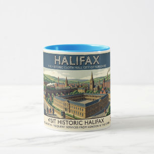 Visit Historic Halifax - Vintage Travel Poster Art Mug