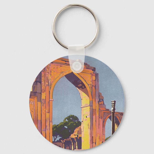 Visit India ~ Delhi Key Ring (Front)