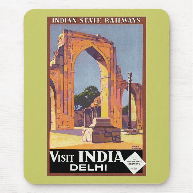 Visit India ~ Delhi Mouse Mat (Front)