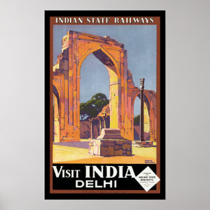 Visit India - Delhi Poster