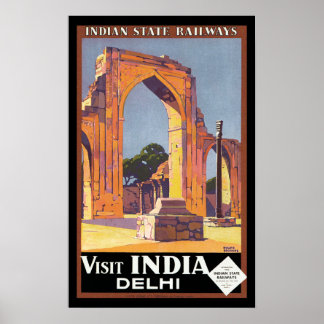 Visit India - Delhi Poster