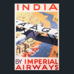 Visit INDIA Imperial Airways Vintage Travel Poster<br><div class="desc">All poster images in this store is DIGITALLY RETOUCHED AND ENHANCED! Sharp crisp colours and blemishes removed! Hi Res reproduction Vintage Travel Posters collection. Imperial Airways Vintage Travel Poster Advertising.</div>