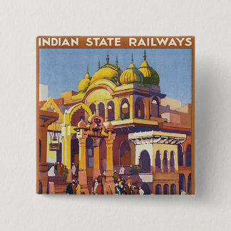 Visit India ~ Muttra 15 Cm Square Badge
