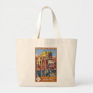 Visit India ~ Muttra Large Tote Bag