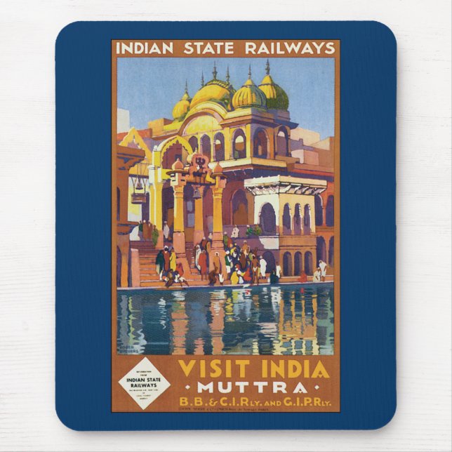 Visit India ~ Muttra Mouse Mat (Front)