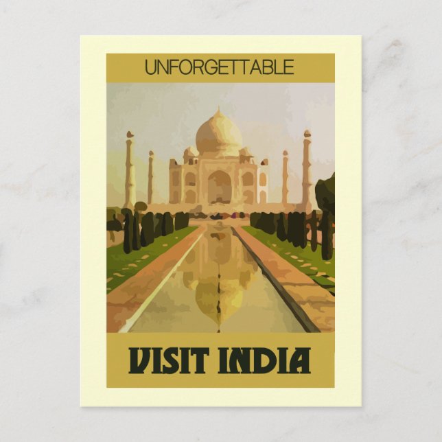 visit  india postcard (Front)