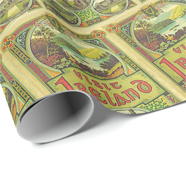 Visit Ireland vintage travel Wrapping Paper (Roll Corner)