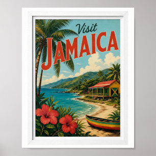 Visit Jamaica Travel Vintage Poster