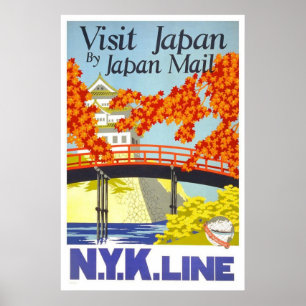 Visit Japan By Japan Mail Poster