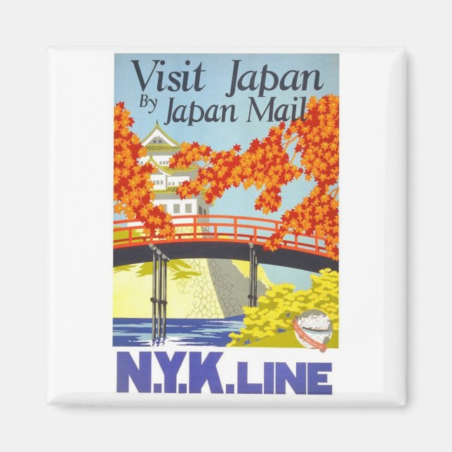 Visit Japan By Mail - N.Y.K. Lines Magnet (Front)