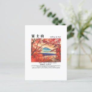 Visit Japan – Mount Fuji & Autumn Leaves Postcard