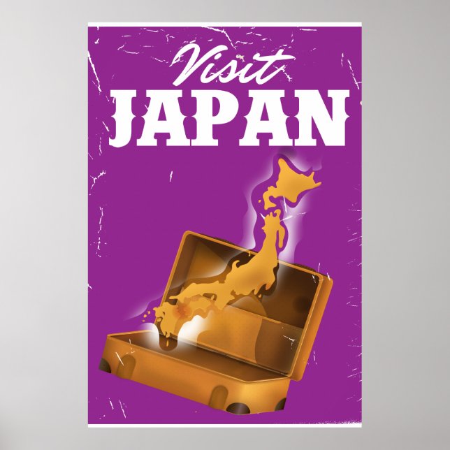 Visit Japan vintage travel poster (Front)