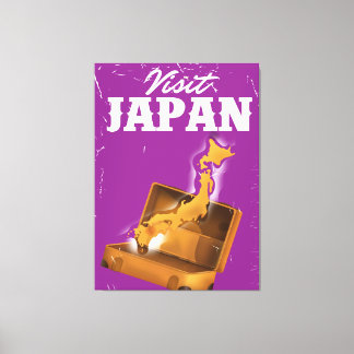 Visit Japan vintage travel poster Canvas Print
