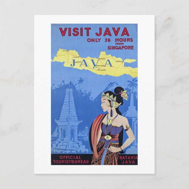 Visit Java Postcard (Front)