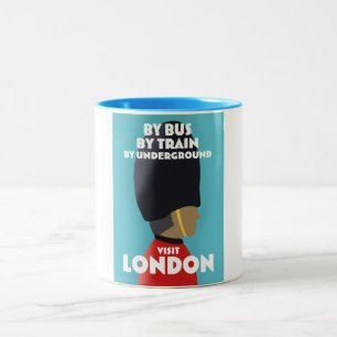 Visit London Art print. Two-Tone Coffee Mug