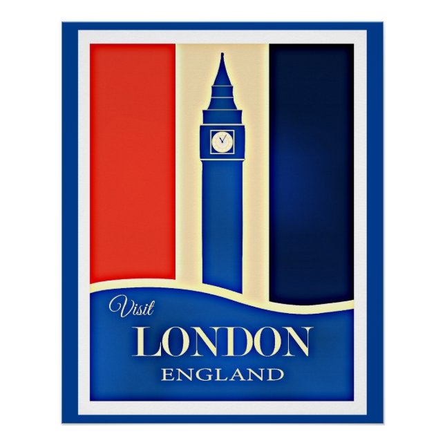Visit London, England Poster (Front)