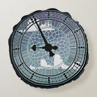 Visit London Victorian travel poster Round Cushion