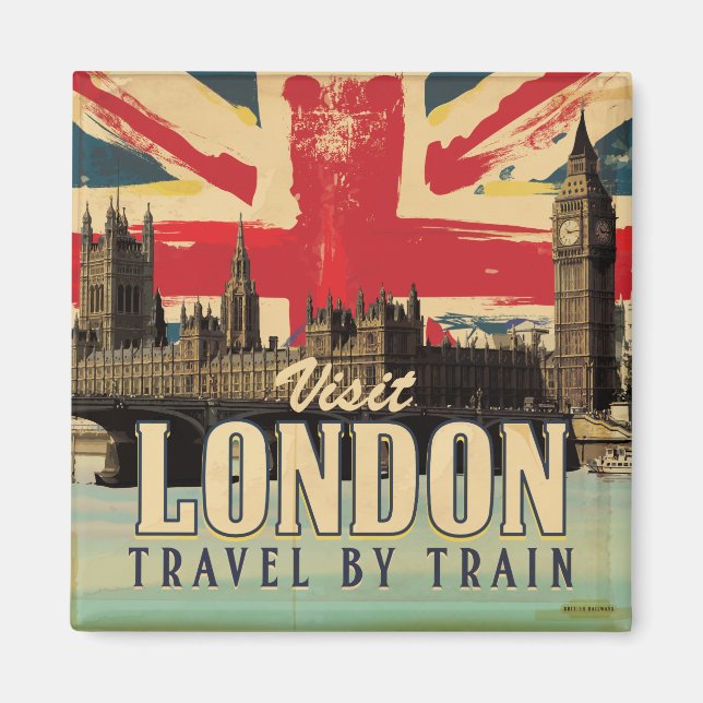 Visit London vintage poster Magnet (Front)