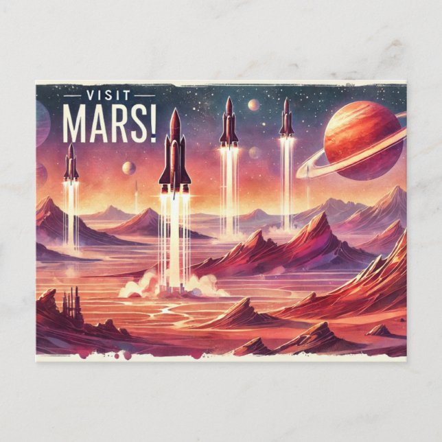 Visit Mars! Postcard (Front)