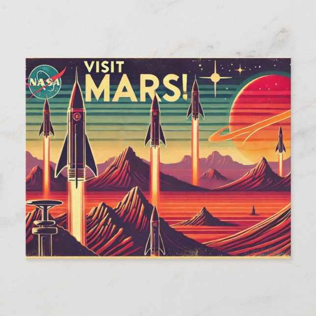 Visit Mars! Postcard (Front)