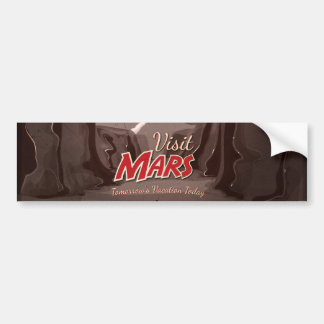 Visit Mars Vintage Poster Bumper Sticker