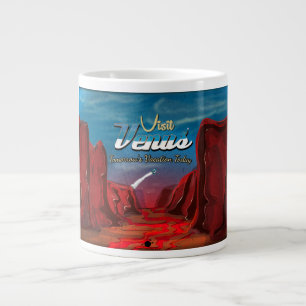 Visit Mars Vintage Poster Large Coffee Mug