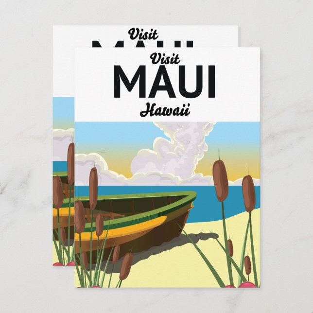 Visit Maui Hawaii tourism poster (Front/Back)