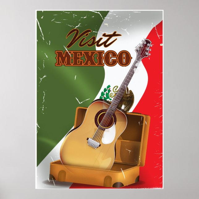 Visit Mexico vintage travel poster (Front)