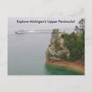 Visit Miners Castle in Michigan's Upper Peninsula Postcard