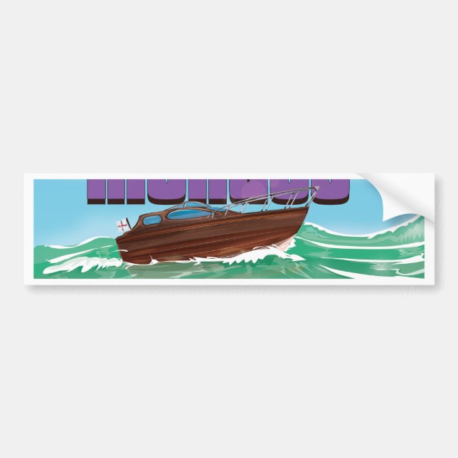 Visit Monaco Travel Poster Bumper Sticker (Front)