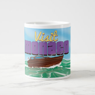 Visit Monaco Travel Poster Large Coffee Mug