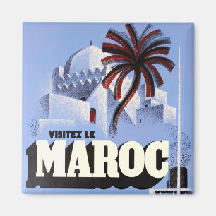 Visit Morocco vintage travel Magnet