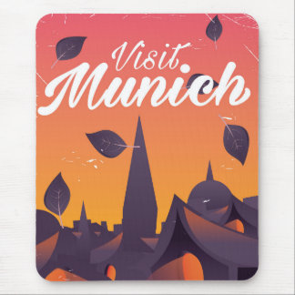 Visit Munich Germany travel poster Mouse Mat