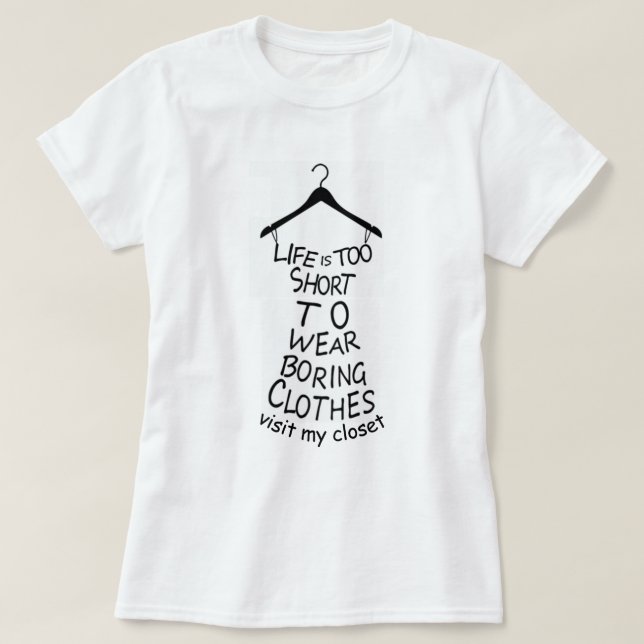 Visit My Closet Womens White T-shirt (Design Front)