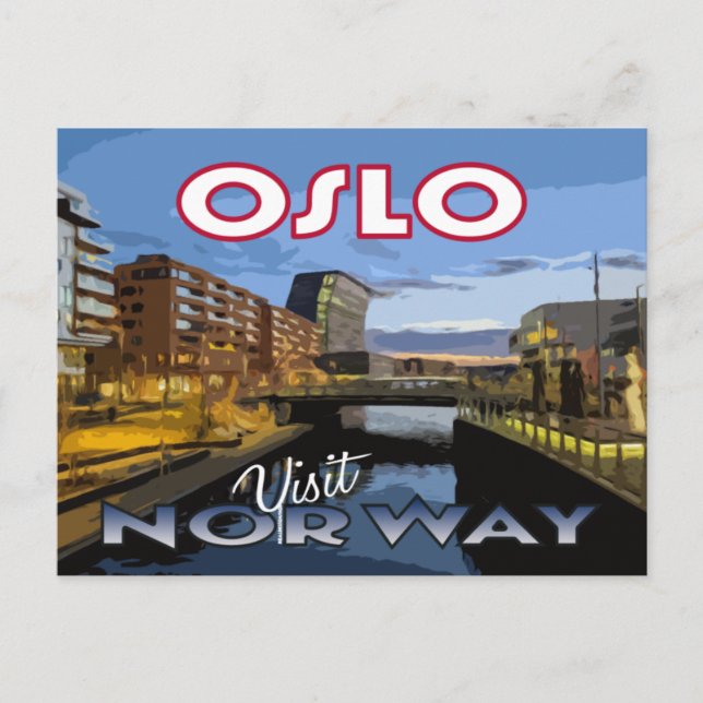 Visit... Oslo, Norway - postcard (Front)