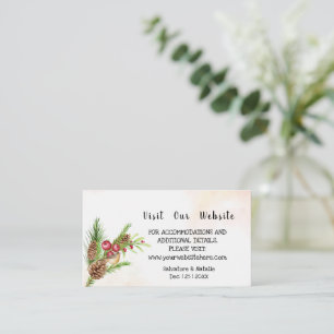 Visit our website Christmas Wedding insert card