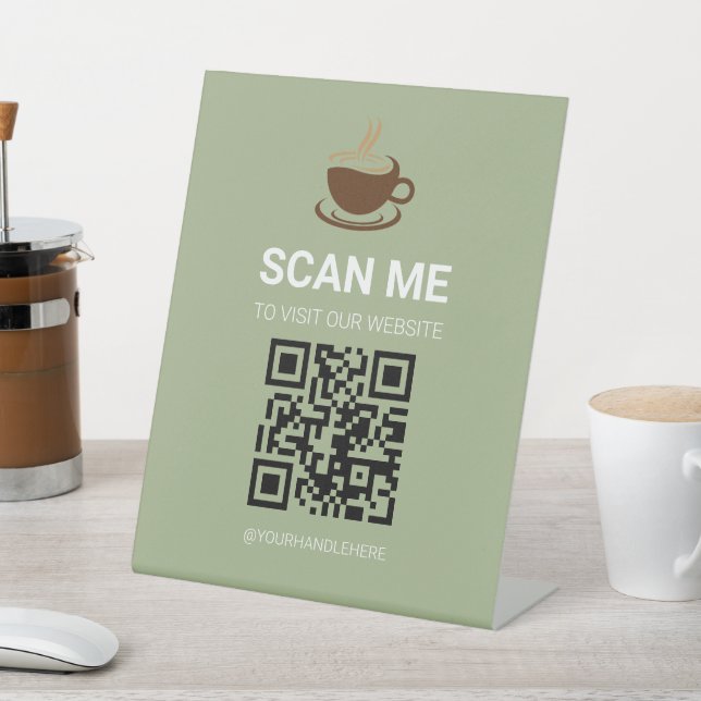 Visit Our Website QR Code Sign | Website | Cafe (In SItu)