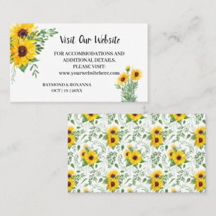 Visit our website Wedding insert card