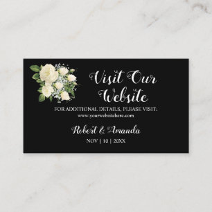 Visit our Website Wedding Insert Card