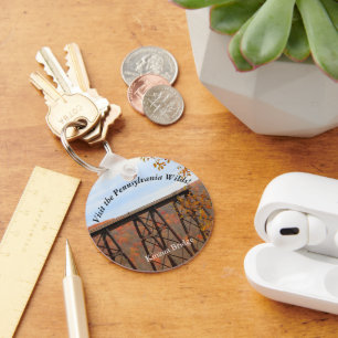 Visit PA Wilds Picturesque Souvenir Kinzua Bridge Key Ring