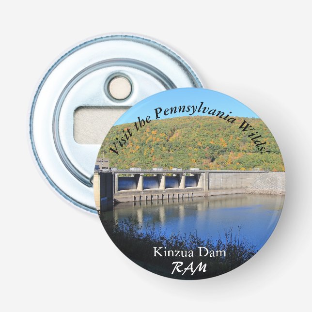 Visit PA Wilds Picturesque Souvenir Kinzua Dam Bottle Opener (Front)