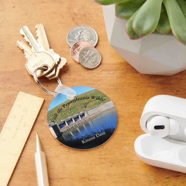 Visit PA Wilds Picturesque Souvenir Kinzua Dam Key Ring (Desk)
